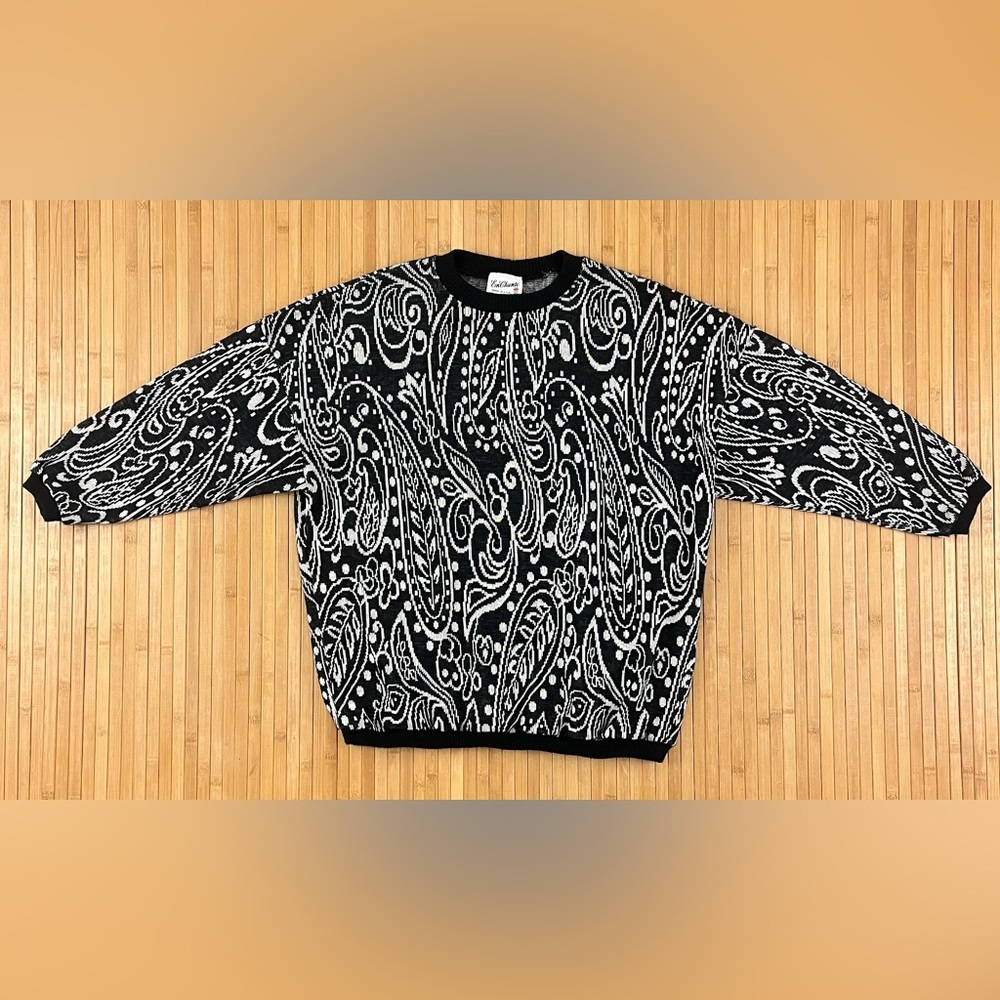 Vintage Funky Bandana Paisley Print Sweater